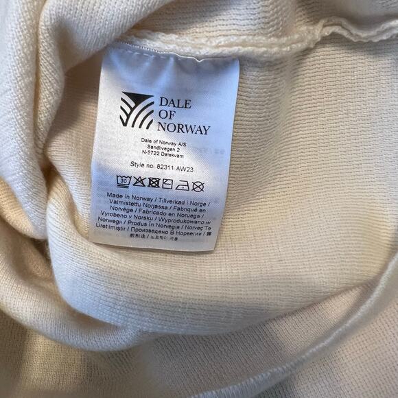 DALE OF NORWAY Geilo Sweater Merino Wool Nordic Half Zip in Cream Women’s Medium - Picture 12 of 14